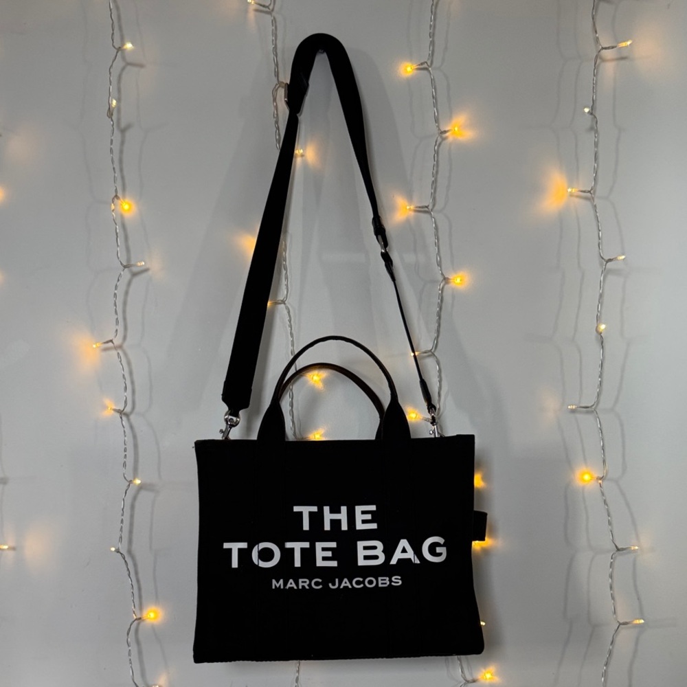 Marc Jacobs Black Tote with White Text